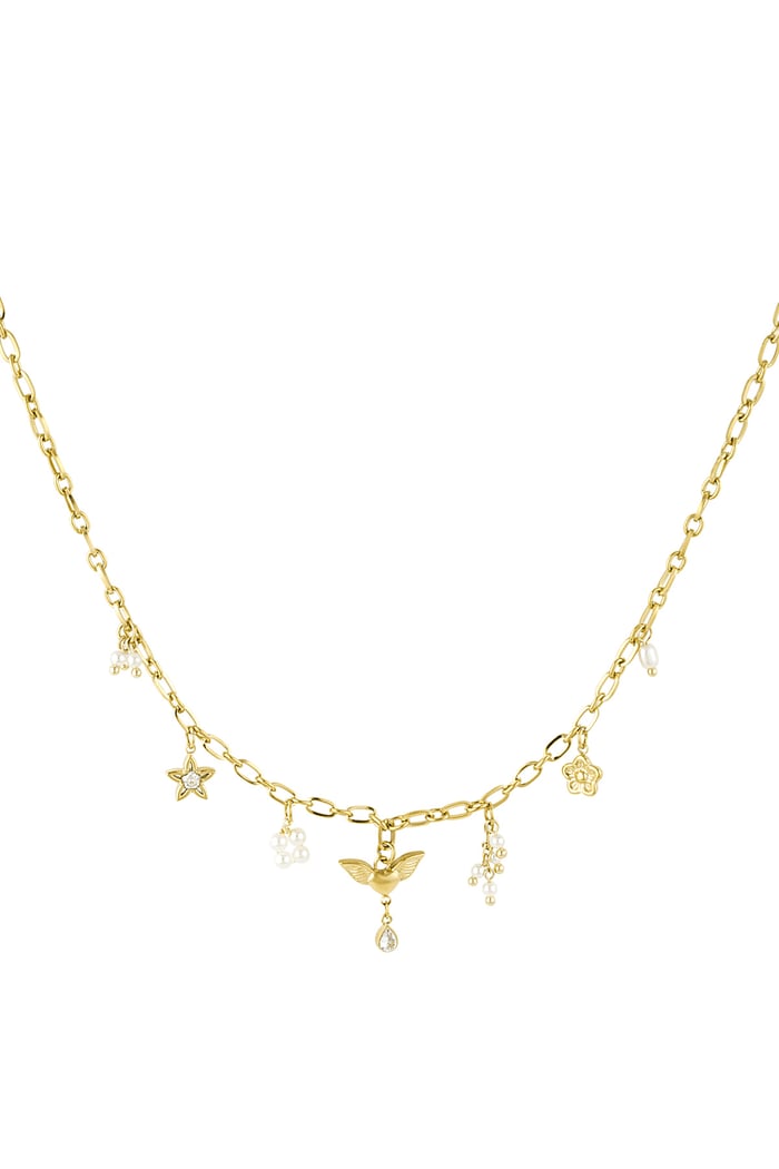 Angel dust charm necklace - Gold color 